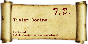 Tisler Dorina névjegykártya