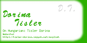 dorina tisler business card